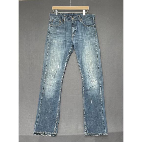 Thrashed Levi’s 527 distressed jeans with vintage fade sz 32x34 destroyed edgy - Picture 1 of 10